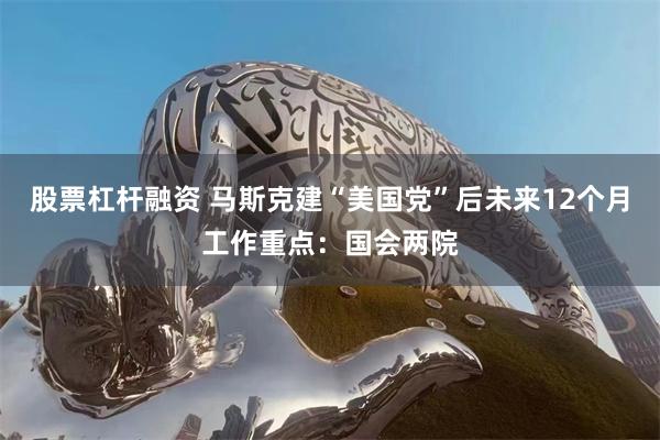 股票杠杆融资 马斯克建“美国党”后未来12个月工作重点：国会两院