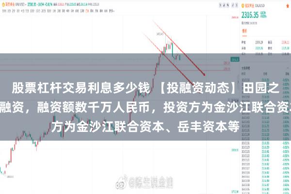 股票杠杆交易利息多少钱 【投融资动态】田园之家养老集团A轮融资，融资额数千万人民币，投资方为金沙江联合资本、岳丰资本等
