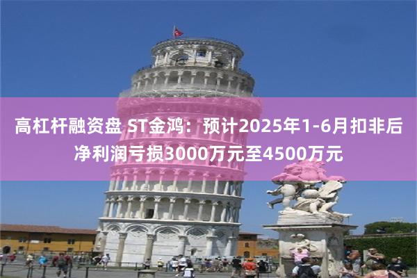 高杠杆融资盘 ST金鸿：预计2025年1-6月扣非后净利润亏损3000万元至4500万元