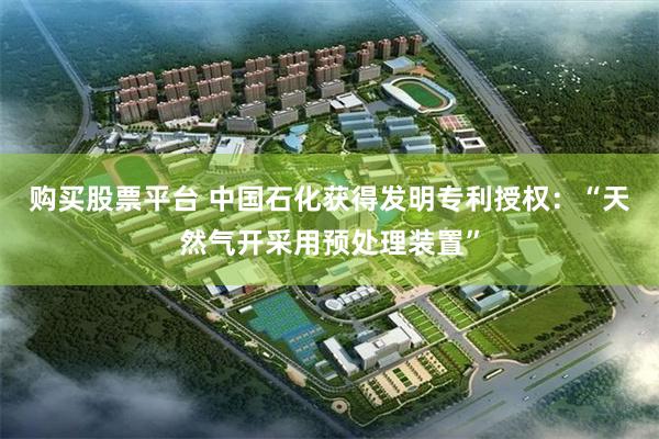购买股票平台 中国石化获得发明专利授权:“天然气开采用预处理装置”
