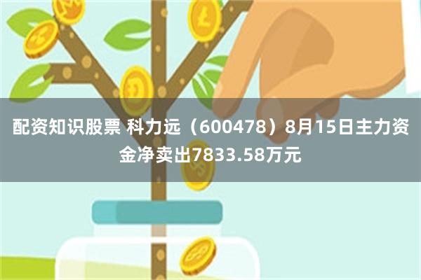 配资知识股票 科力远（600478）8月15日主力资金净卖出7833.58万元
