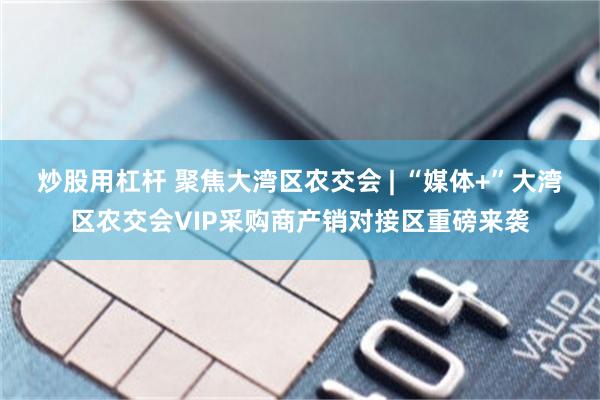炒股用杠杆 聚焦大湾区农交会 | “媒体+”大湾区农交会VIP采购商产销对接区重磅来袭