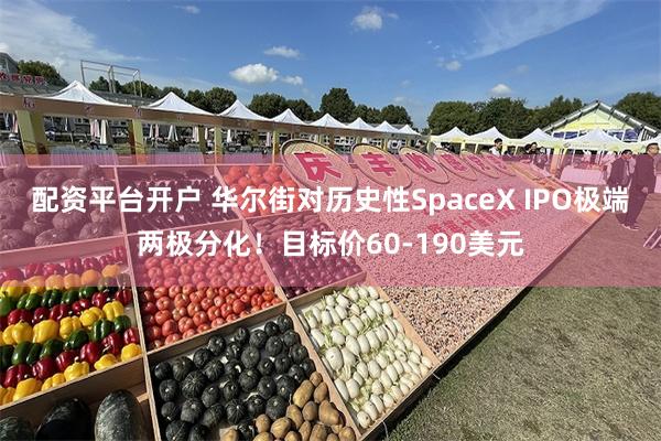 配资平台开户 华尔街对历史性SpaceX IPO极端两极分化！目标价60-190美元