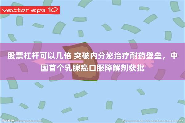 股票杠杆可以几倍 突破内分泌治疗耐药壁垒，中国首个乳腺癌口服降解剂获批