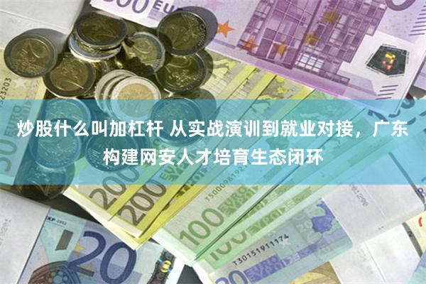 炒股什么叫加杠杆 从实战演训到就业对接，广东构建网安人才培育生态闭环