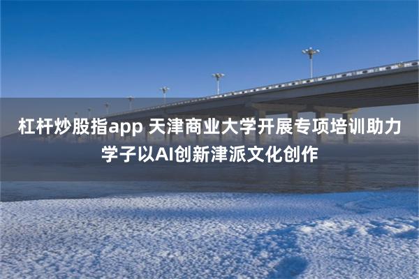 杠杆炒股指app 天津商业大学开展专项培训助力学子以AI创新津派文化创作